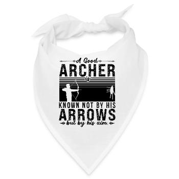 A Good Archer Is Archery Bowhunter Shooting Archer - Bandana - Weiß - Vorne