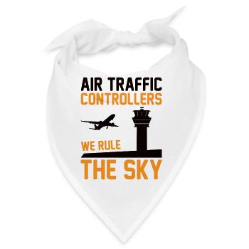 Fluglotse Luftverkehr Towerlotse Flugbegleiter - Bandana - Weiß - Vorne