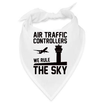 Fluglotse Luftverkehr Towerlotse Flugbegleiter - Bandana - Weiß - Vorne