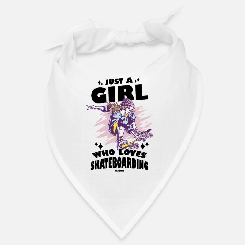 Mädchen liebt Skateboard Bandana
