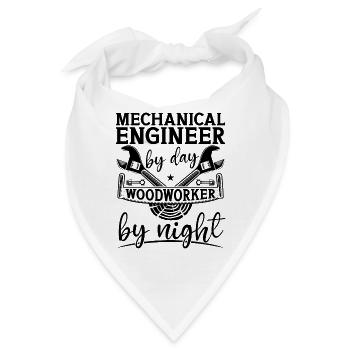 Mechanical Engineer By Day Woodworker Engineering - Bandana - Weiß - Vorne