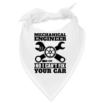 Mechanical Engineer No I Can't Fix Auto Mechanic - Bandana - Weiß - Vorne