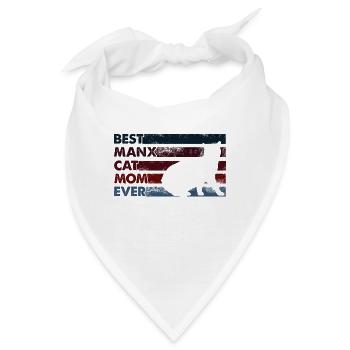 Beste Mutter Aller Zeiten - Manx Cat - Bandana - Weiß - Vorne