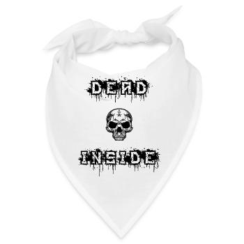 dead inside in black - Bandana - Weiß - Vorne