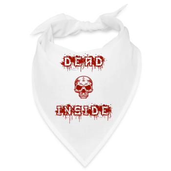 dead inside in red - Bandana - Weiß - Vorne