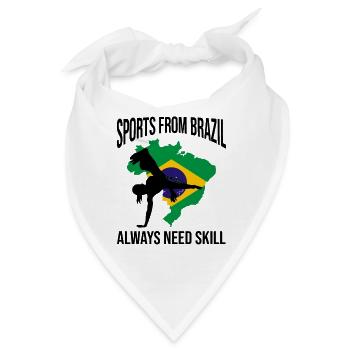 Ginga Capoeira für brasilianische Kampfsportarten - Bandana - Weiß - Vorne