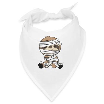 Faultier Mumie Faultiere Happy Halloween - Bandana - Weiß - Vorne