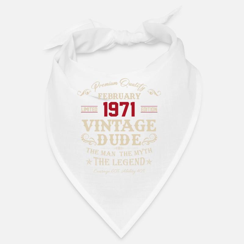 Februar 1971 Vintage Geburtstag Geschenk Bandana