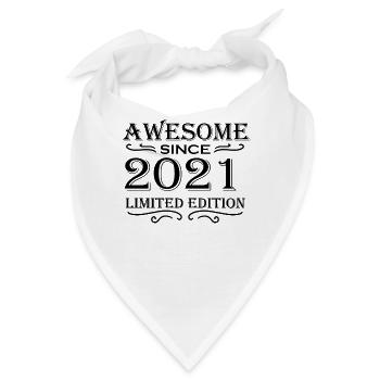 2021 - Jahrgang 2021 Geschenk - Bandana - Weiß - Vorne