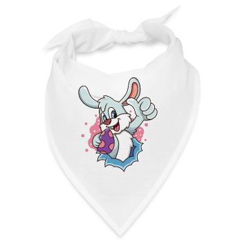 Osterhase - Bandana - Weiß - Vorne
