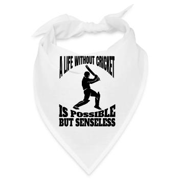 Cricket Kricket Kricketteam Kricketmannschaft - Bandana - Weiß - Vorne