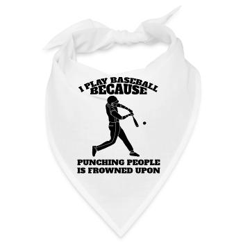 Baseball Baseballer Baseballspieler Baseballteam - Bandana - Weiß - Vorne