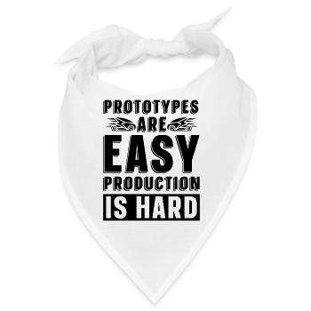 Prototypes Are Easy Programmer Engineer Robotics - Bandana - Weiß - Vorne