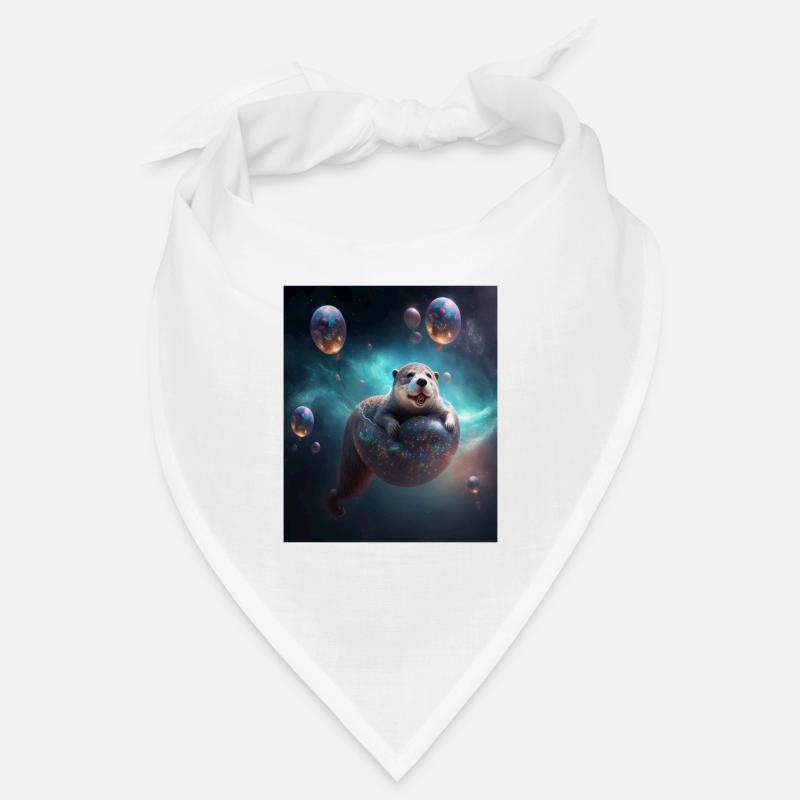 Funny Space Otters Space Otter With Planet Bandana