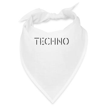 Techno Rave Festival Electro Musik Raver - Bandana - Weiß - Vorne