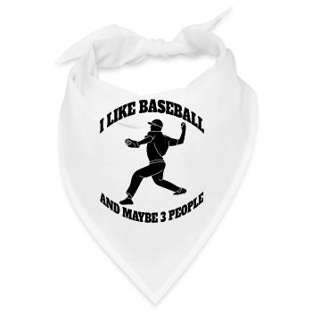 Baseball Baseballteam Baseballer Baseballspieler - Bandana - Weiß - Vorne