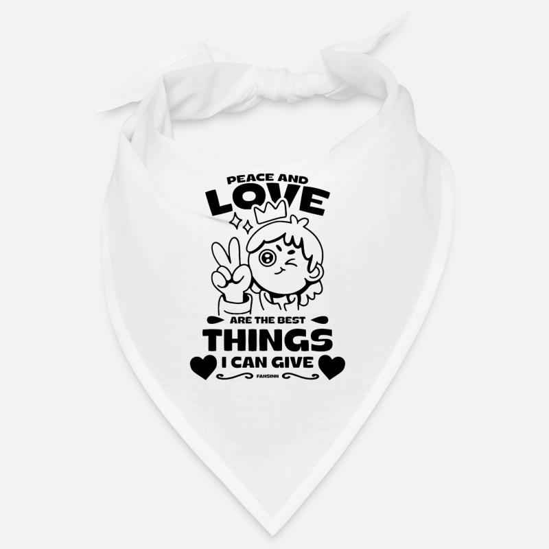 image cool d’amour et de paix Bandana