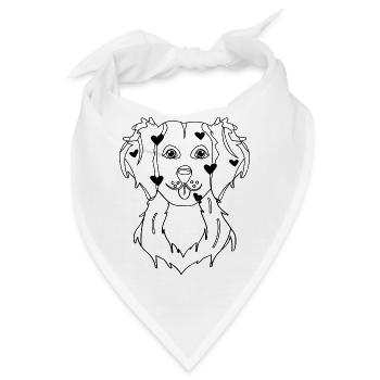 Golden Retriever - Bandana - Weiß - Vorne