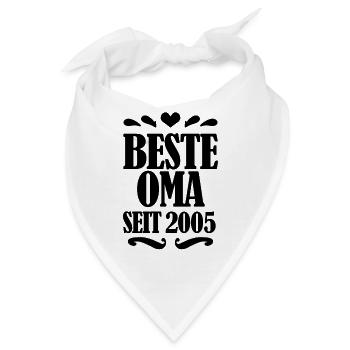 Beste Oma seit 2005 - Geschenk für die beste Oma - Bandana - Weiß - Vorne