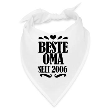 Beste Oma seit 2006 - Geschenk für die beste Oma - Bandana - Weiß - Vorne