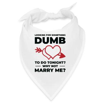 Dumme Hochzeit Herz Paar Beziehung Romantik - Bandana - Weiß - Vorne