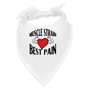 Muskelzerrung Fitness Fitnessstudio Schmerzen - Bandana - Weiß - Vorne