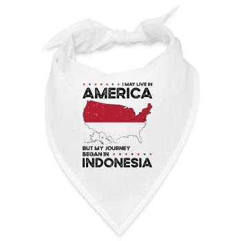 Geboren Indonesisch Indonesien Amerikanisch USA - Bandana - Weiß - Vorne