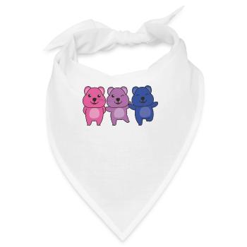 Bi Flag Pride LGBTQ Quokka - Bandana - Weiß - Vorne