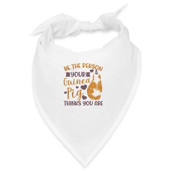 Die Person, Für Die Dich Dein Meerschweinchen - Bandana - Weiß - Vorne