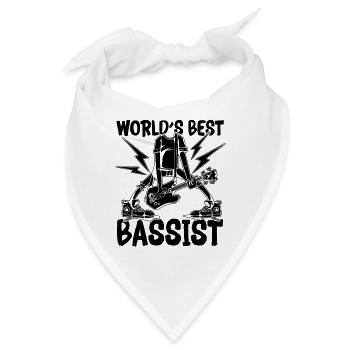 World's Best Bassists Bass Guitarist Bass Player - Bandana - Weiß - Vorne