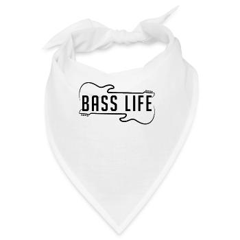 Bass Life Musicians Loves Guitarist Bass Player - Bandana - Weiß - Vorne