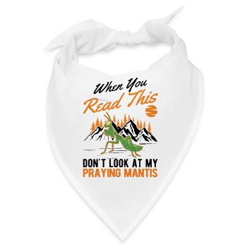 Gottesanbeterin Geschenk Mantis Fangschrecke - Bandana - Weiß - Vorne