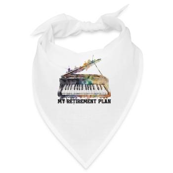 Pianist Klavierspieler Klavier Piano Lehrer Rente - Bandana - Weiß - Vorne