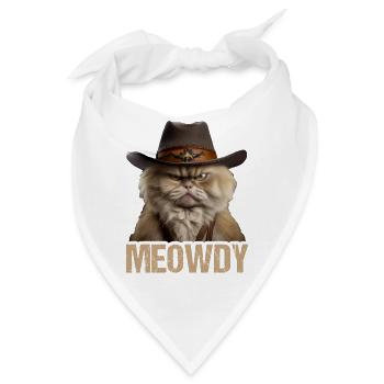 Meowdy Funny cat Meme for Cat Lovers - Bandana - Weiß - Vorne
