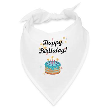 Happy Birthday - Bandana - Weiß - Vorne