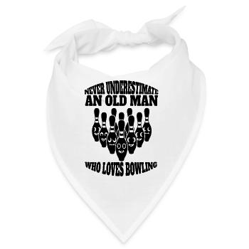 Bowlingverein Kegler Bowling Kegeln Bowler - Bandana - Weiß - Vorne