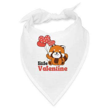Roter Panda zum Valentinstag little Valentine - Bandana - Weiß - Vorne