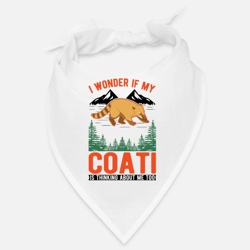 Nasenbär Geschenk Coati Rüsselbär - Bandana - Weiß