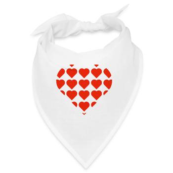 Valentinstag, Valentinstag, Valentinstag - Bandana - Weiß - Vorne