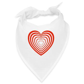 Valentinstag, Valentinstag, Valentinstag - Bandana - Weiß - Vorne