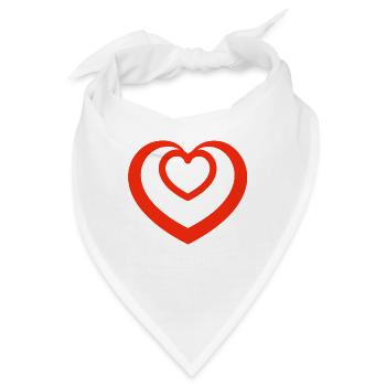 Valentinstag, Valentinstag, Valentinstag - Bandana - Weiß - Vorne