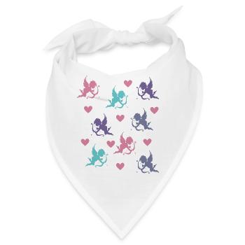 Amor und Herzen - Bandana - Weiß - Vorne