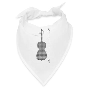 Geige - Bandana - Weiß - Vorne