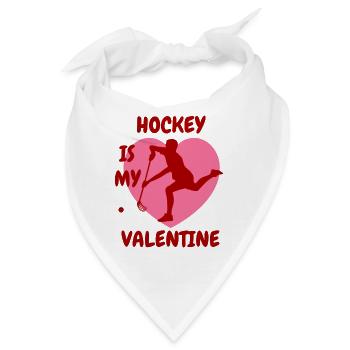 Feldhockey Hockeyspieler Valentinstag Unihockey - Bandana - Weiß - Vorne