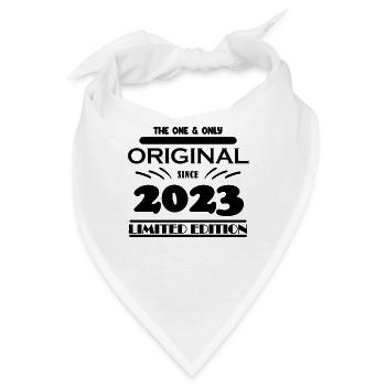 2023 - Baujahr 2023 - Jahrgang 2023 - Bandana - Weiß - Vorne