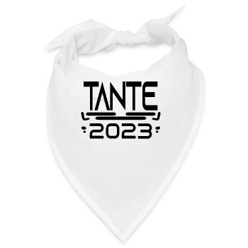 Tante 2023 - Tante werden - Tante Geschenk - Bandana - Weiß - Vorne