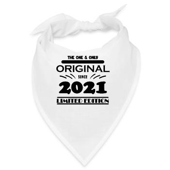 2021 - Baujahr 2021 - Jahrgang 2021 - Bandana - Weiß - Vorne