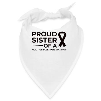 Multiple Sklerose Awareness Schwester Geschwister - Bandana - Weiß - Vorne