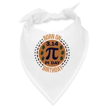Pi Day Tag Kreiszahl Pi Geburtstag Geboren - Bandana - Weiß - Vorne