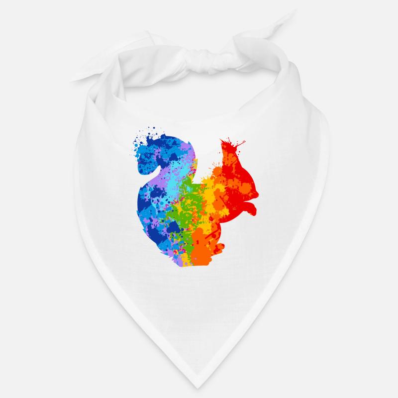 Écureuil éclabousseur de couleur Écureuil coloré Bandana